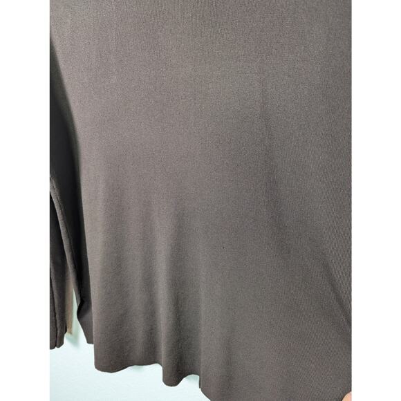 Chico's Metal Bead Detail Brown Knit Open Cardigan Women Size 3 XL Office Artsy - Picture 8 of 9